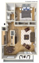 1D floor plan