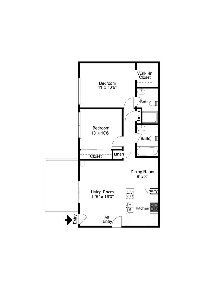 A-2X2 142 floor plan