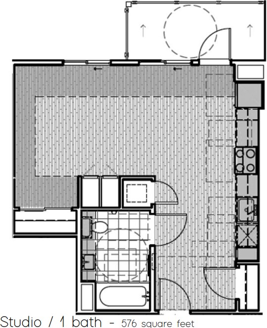 Studio 223 floor plan