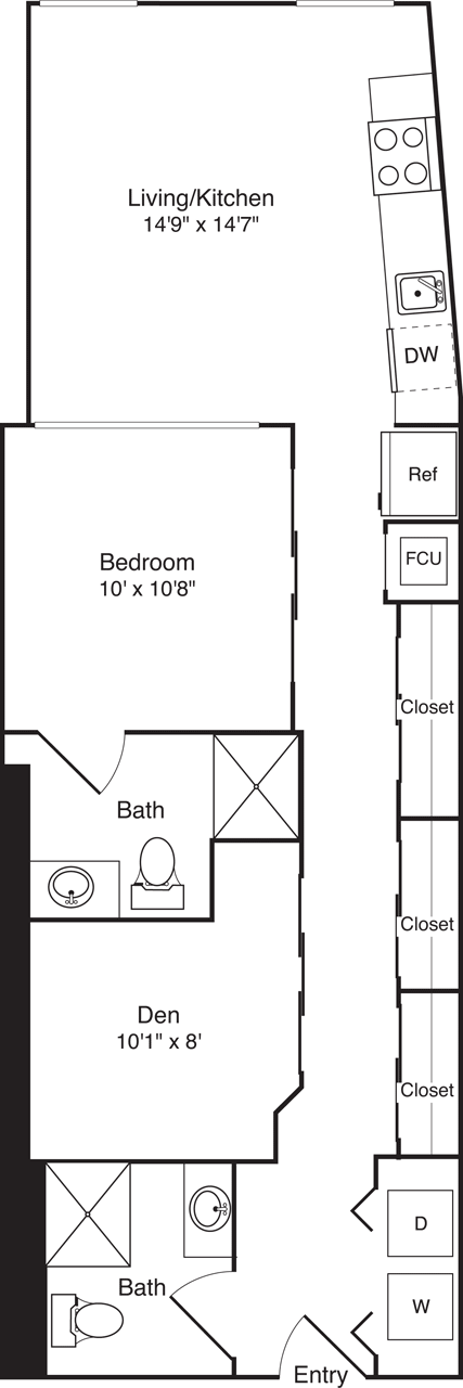 B2 Standard Renovated floor plan