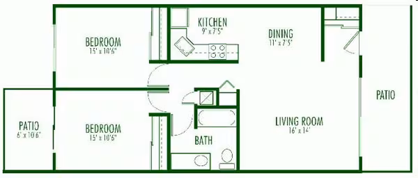 2x1 1280-308 floor plan