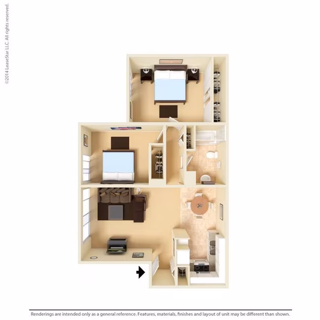 2x1M 206 floor plan