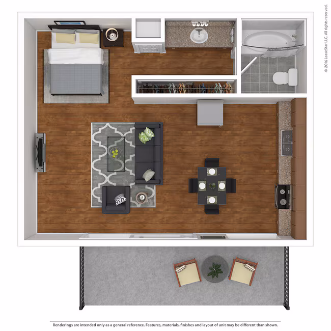 Studio 383 floor plan