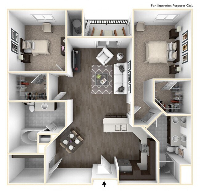 B2 2x2 323 floor plan