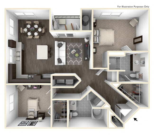 B3 2x2 212 floor plan