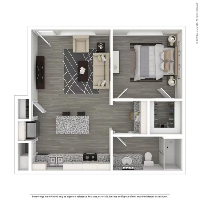 1 Bedroom floor plan