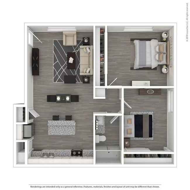 2 Bedroom floor plan