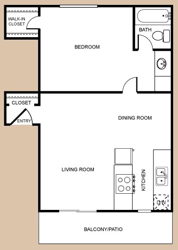 1/1 32 floor plan