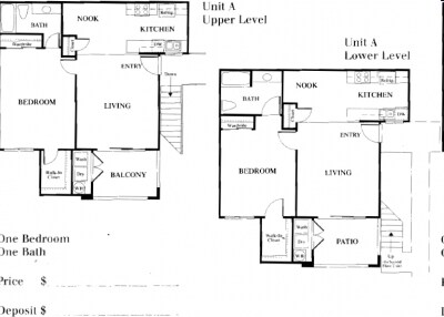 1x1 floor plan