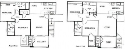 2x2 floor plan