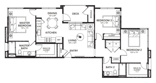 UNIT C1 14-305 floor plan