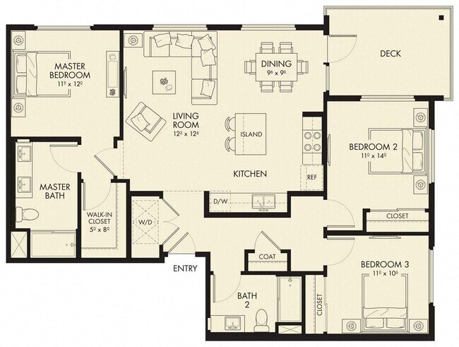 Plan C1 4-105 floor plan
