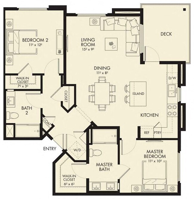 Plan B2 1-305 floor plan