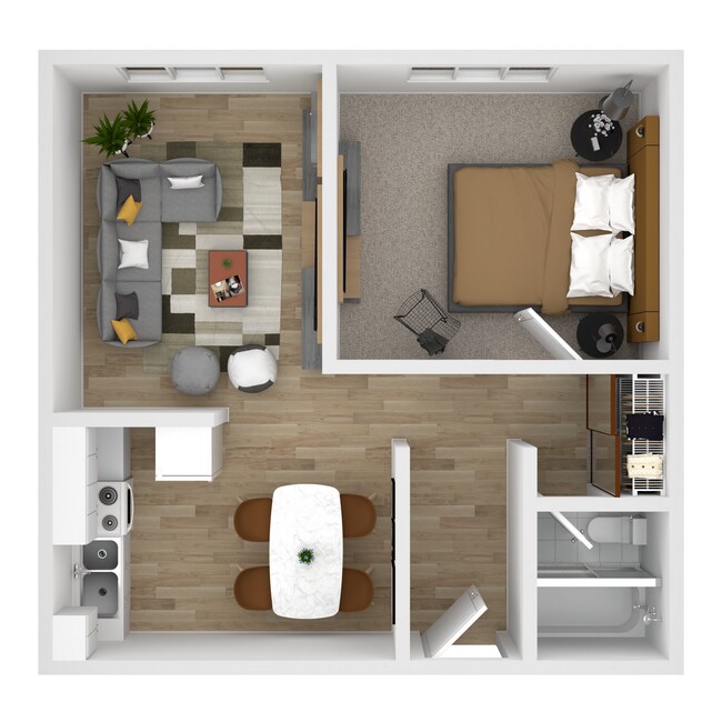 1X1 I-12 floor plan