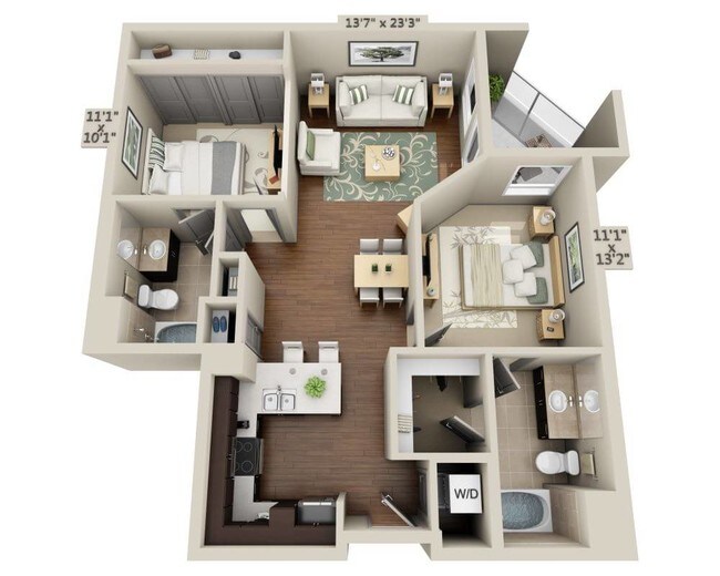 Two Bdroom B2A N/A-415 floor plan
