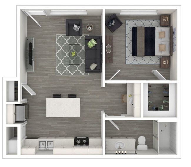 1 Bedroom floor plan