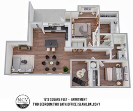 2 bedroom 2 bath 309 floor plan