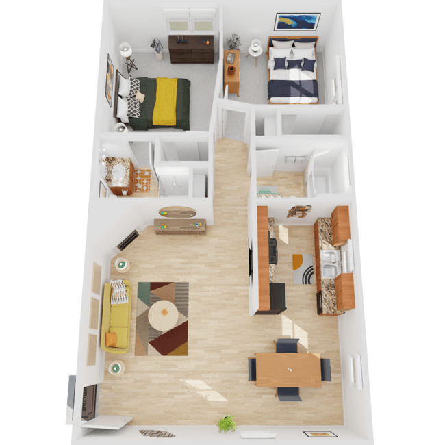 2x2 4554 34th St #6 floor plan