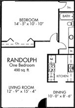 Randolph 1 bd floor plan
