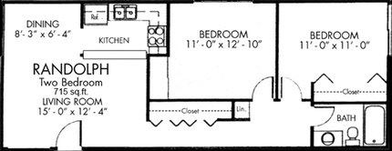 Randolph 2bd floor plan