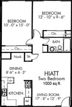 Hiatt 2 bd floor plan