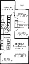 Beverly 3bd floor plan