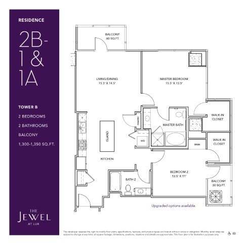 2B-1 & 1A floor plan