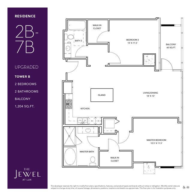 1B-4B Upgraded floor plan