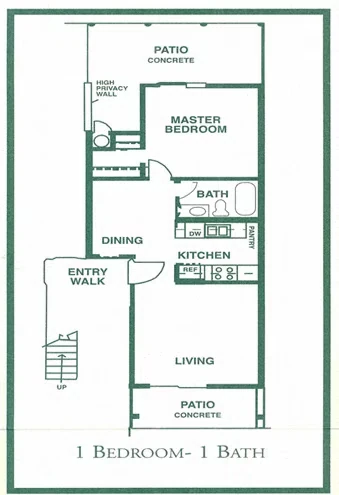 1 Bedroom 1 Bathroom 132 floor plan