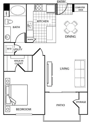 Main Top Island 205 floor plan