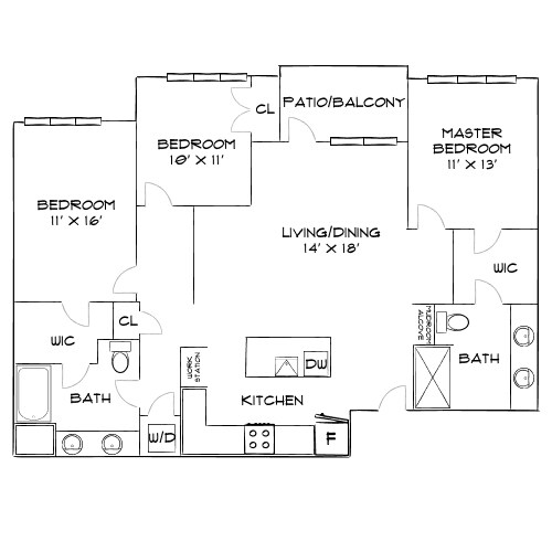 Design 3B20 7-206 floor plan