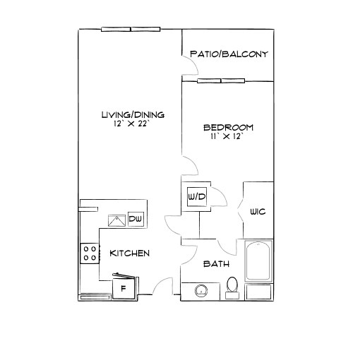 Design 1C 3-314 floor plan