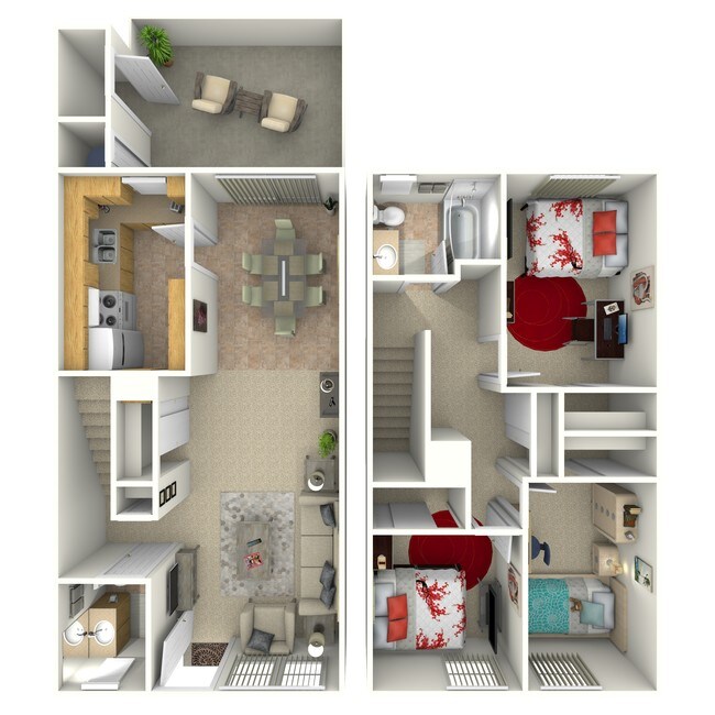 3 Bedroom 319A floor plan