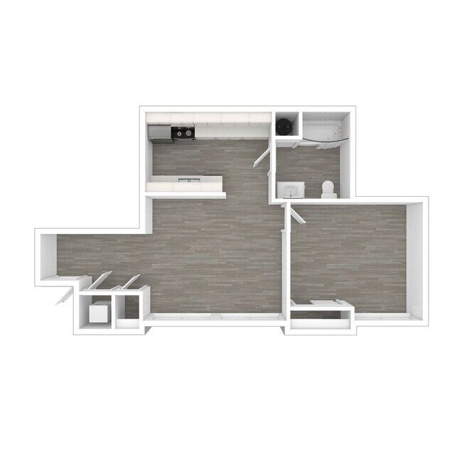 One Bedroom, One Bath | Live/Work Combo Space 611-105 floor plan