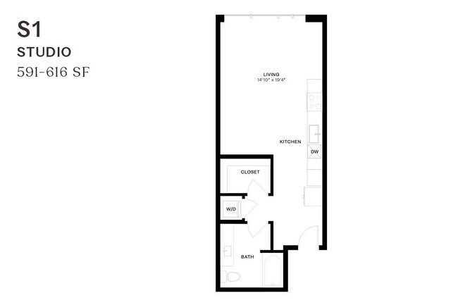 Studio S1 422 floor plan