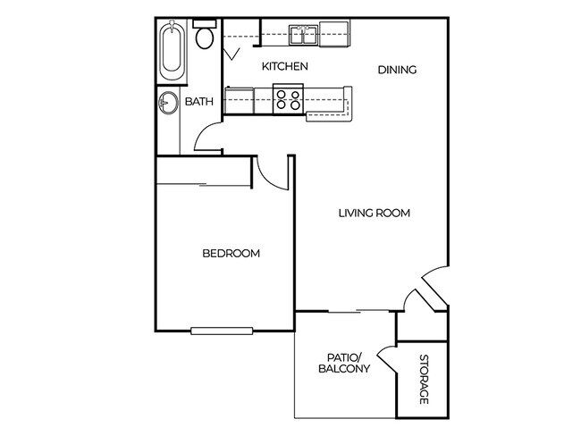 1x1 088 floor plan