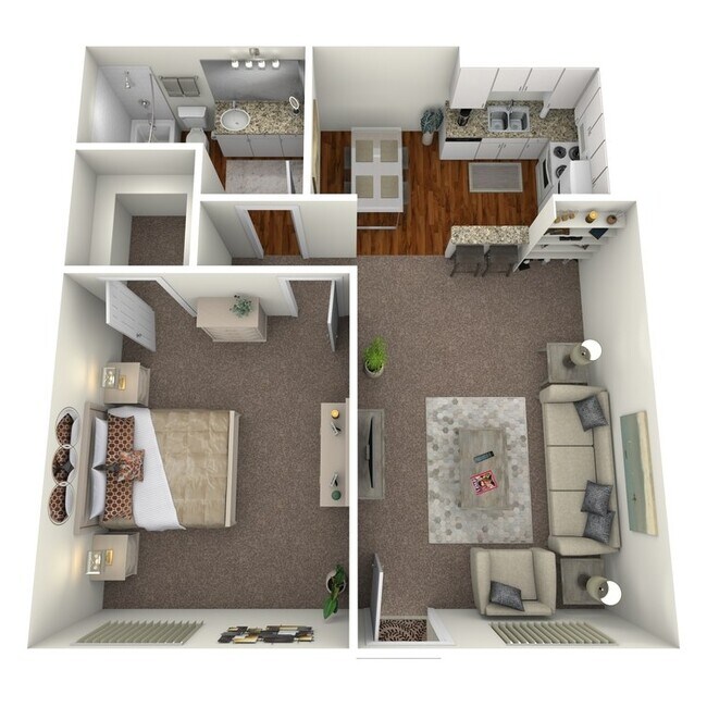 1 Bedroom 1 Bath 425 floor plan