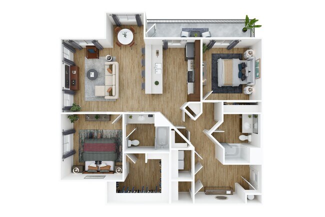 2x2 B 15201 floor plan