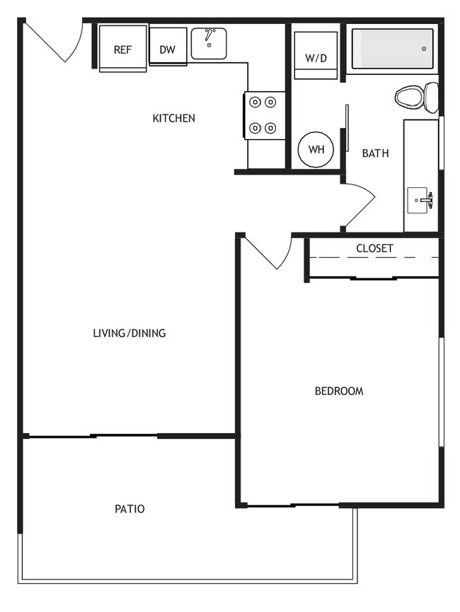 1 Bedroom A floor plan