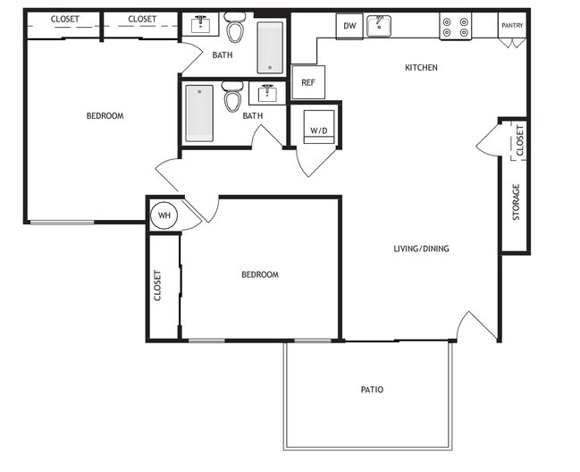 2 Bedroom floor plan