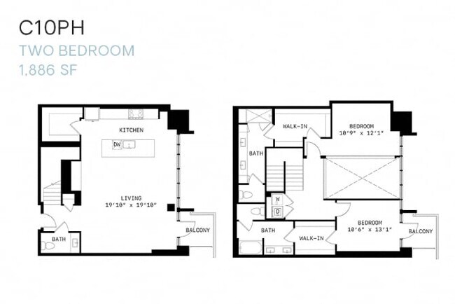Two Bedroom Penthouse C10ph 3517 floor plan