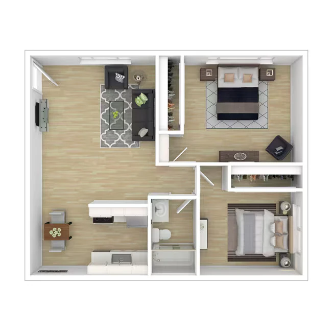 Two Bedroom 1925-03 floor plan