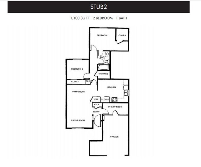 Two Bedroom- Classic floor plan