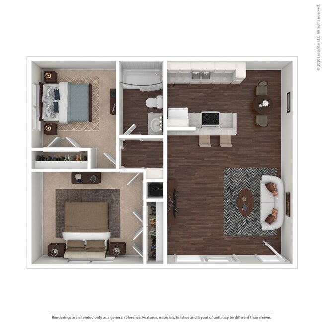 Two Bedroom 51312 floor plan