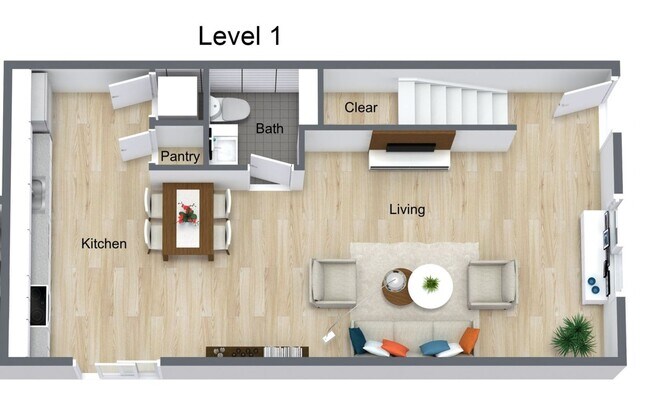2 Bed 1.5 Bath Townhome | D 601 floor plan
