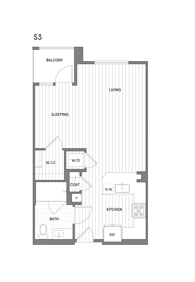 Studio 1012 floor plan