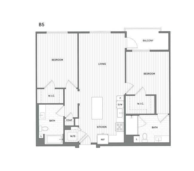 2 BR/2 BA 2002 floor plan