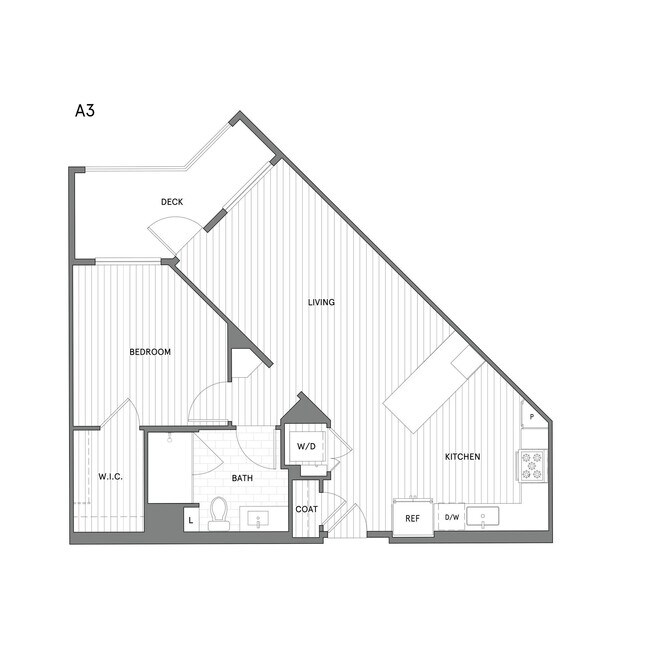 1 BR/1 BA 2076 floor plan