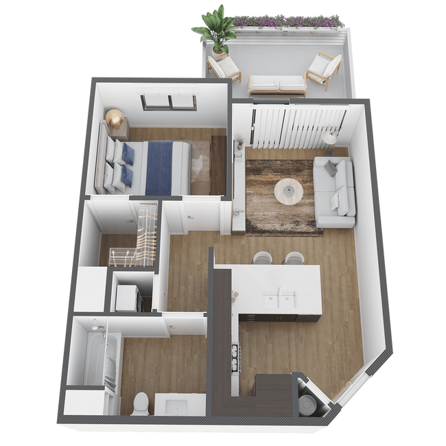 1x1 A 5205 floor plan