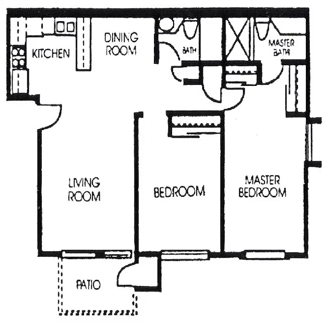 Two Bedrooms 30 floor plan